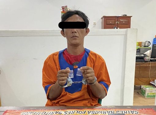 Tersangka pengedar sabu AWP alias Winson ditangkap di Sikui, Selasa (24/5/2022)