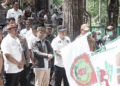 Gubernur Kalteng, Agustiar Sabran, pimpin pelepasliaran orang utan di Hutan Kota Nyaru Menteng Berkah, Kecamatan Bukit Batu Palangka Raya. (foto: mmc kalteng)