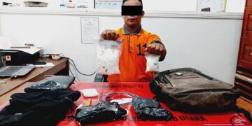 OP alias U, pria asal Murung Raya, ditangkap aparat Satuan Narkoba Polres Barito Utara atas kepemilikan sabu-sabu.