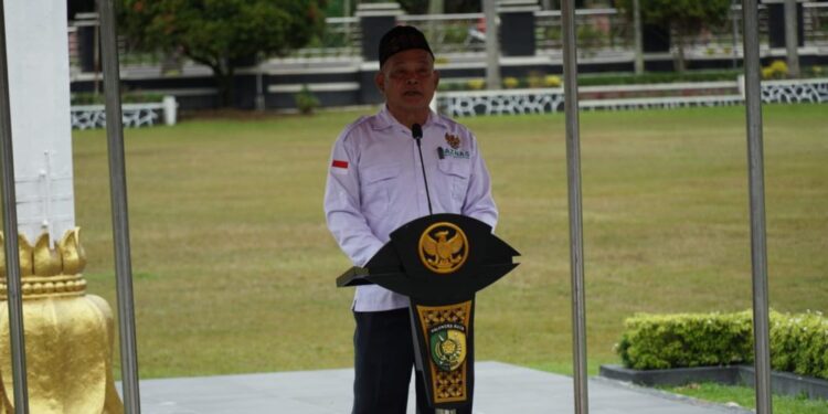 Ketua Baznas Kota Palangka Raya, Jono saat memberikan kata sambutan.
