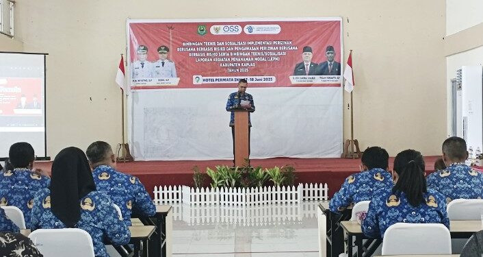 Bimtek/sosialisasi implementasi perizinan berusaha berbasis resiko di Kabupaten Kapuas.