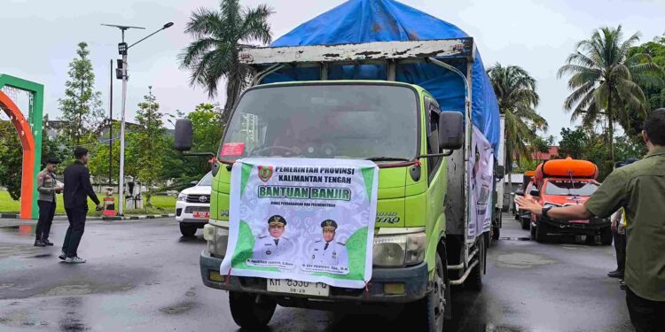 Paket bantuan dari Pemprov Kalteng yang akan disalurkan kepada korban banjir wilayah Barito