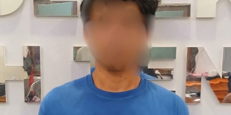 Pelaku yang berhasil diringkus pihak Kepolisian.